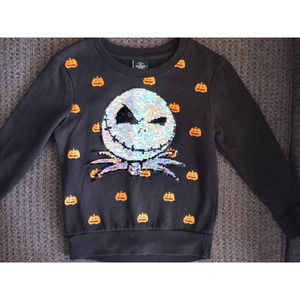 Girls Disney "Nightmare Before Christmas" Sequin Change Sweatshirt- SMALL